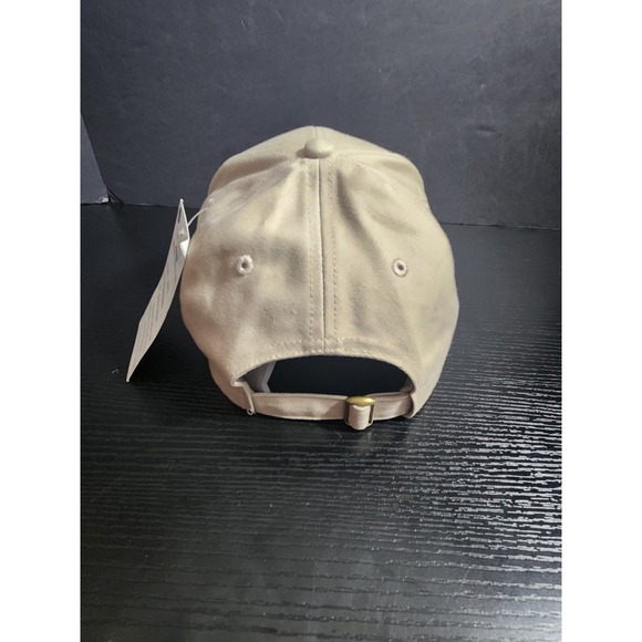 New Jaguar Logo Baseball Cap Hat  Tan Adjustable Fabric Strap Brass Buckle - Picture 3 of 6